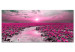 Canvas Art Print Lilies and Sunset (1-part) Wide - Landscape of Flower Field 107300