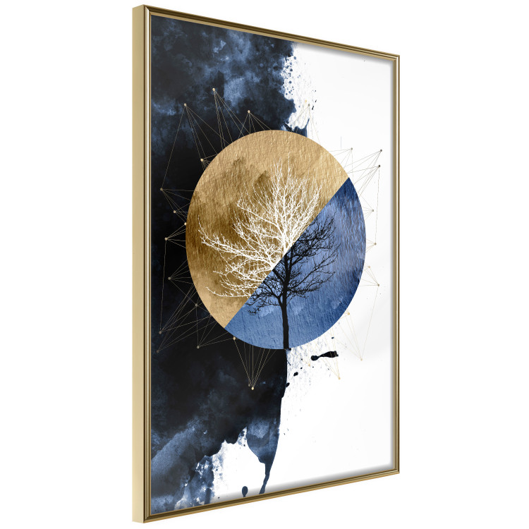 Wall Poster Day and Night - geometric contrasting abstraction with a plant motif 114300 additionalImage 12