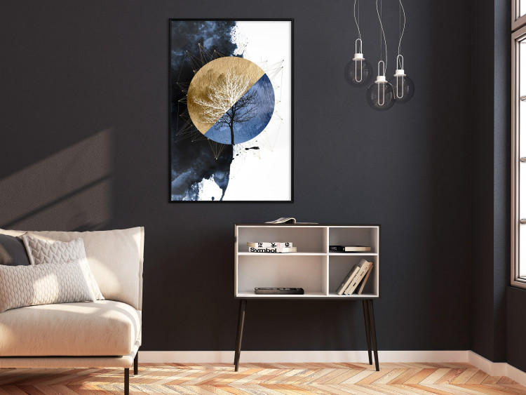 Wall Poster Day and Night - geometric contrasting abstraction with a plant motif 114300 additionalImage 5