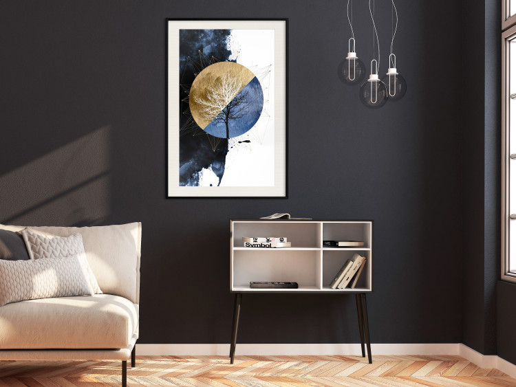 Wall Poster Day and Night - geometric contrasting abstraction with a plant motif 114300 additionalImage 22