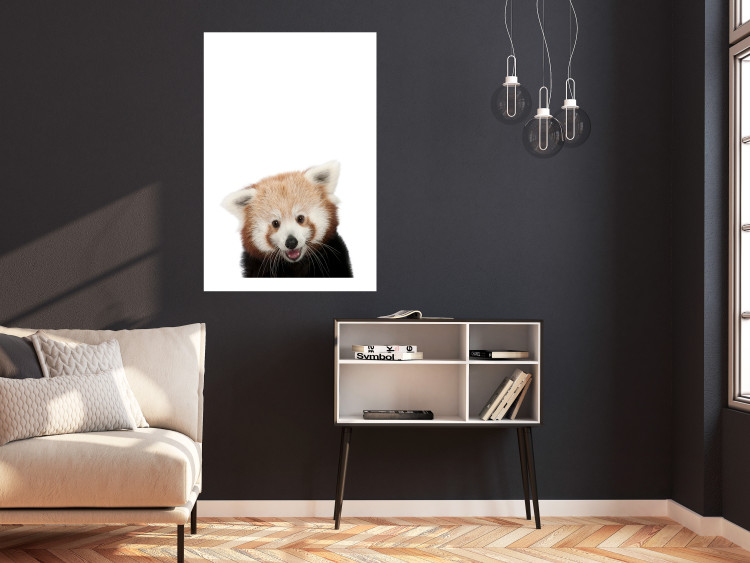 Wall Poster Young Panda - composition for children with a cheerful animal on a white background 114400 additionalImage 2
