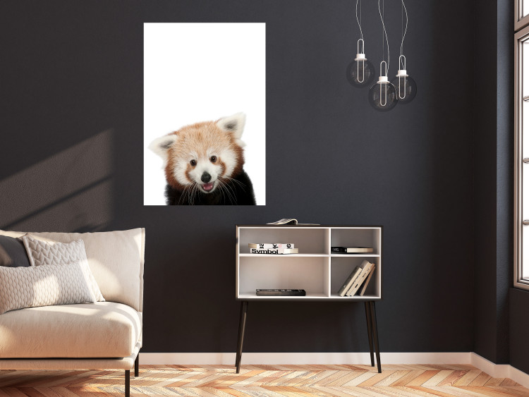 Wall Poster Young Panda - composition for children with a cheerful animal on a white background 114400 additionalImage 17