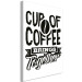 Canvas Art Print Cup of Coffee Brings Together (1 Part) Vertical 114700 additionalThumb 2