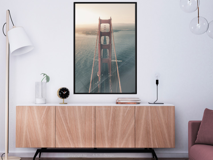 Wall Poster Golden Gate Bridge - urban architecture landscape and calm ocean 115300 additionalImage 3
