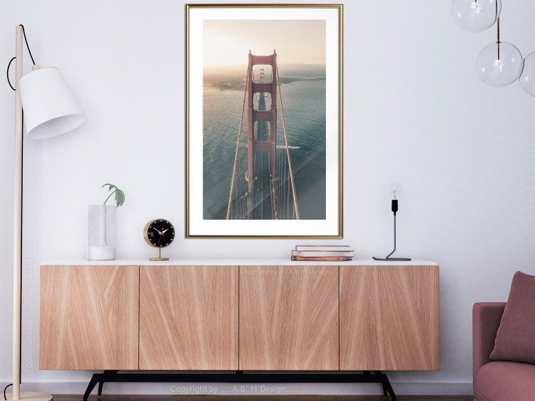 Wall Poster Golden Gate Bridge - urban architecture landscape and calm ocean 115300 additionalImage 13