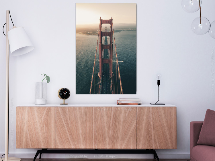 Wall Poster Golden Gate Bridge - urban architecture landscape and calm ocean 115300 additionalImage 14