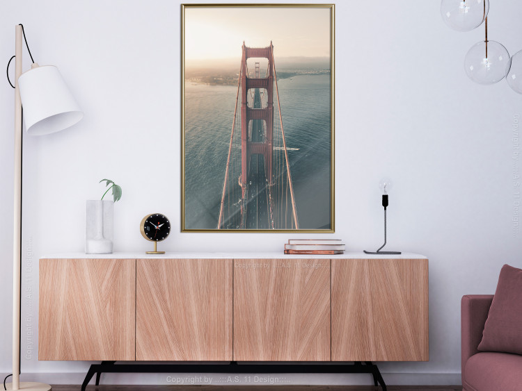 Wall Poster Golden Gate Bridge - urban architecture landscape and calm ocean 115300 additionalImage 7