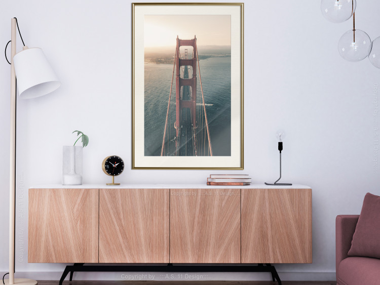 Wall Poster Golden Gate Bridge - urban architecture landscape and calm ocean 115300 additionalImage 21