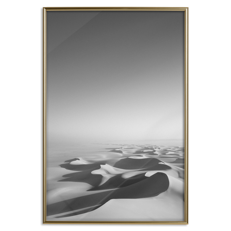 Wall Poster Endless Sahara - black and white landscape amidst dunes and desert sands 116500 additionalImage 20