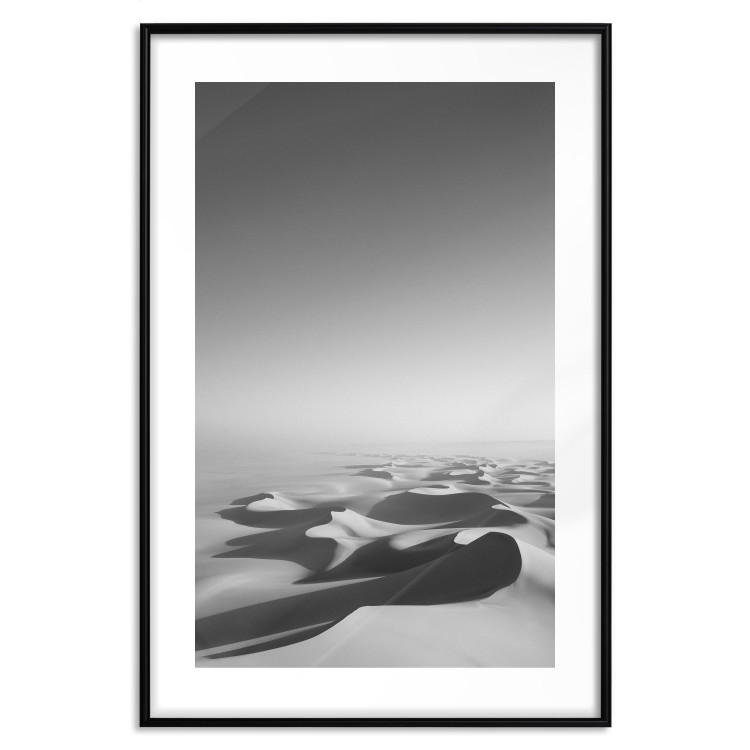 Wall Poster Endless Sahara - black and white landscape amidst dunes and desert sands 116500 additionalImage 15