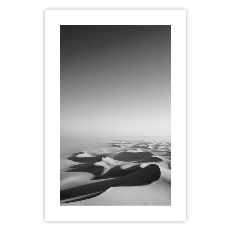 Wall Poster Endless Sahara - black and white landscape amidst dunes and desert sands 116500 additionalImage 25