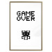 Poster Game Over - black and white composition with pixels and English text 116800 additionalThumb 16