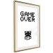 Poster Game Over - black and white composition with pixels and English text 116800 additionalThumb 2