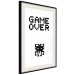 Poster Game Over - black and white composition with pixels and English text 116800 additionalThumb 3