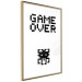 Poster Game Over - black and white composition with pixels and English text 116800 additionalThumb 14