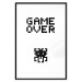 Poster Game Over - black and white composition with pixels and English text 116800 additionalThumb 15