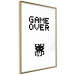 Poster Game Over - black and white composition with pixels and English text 116800 additionalThumb 8