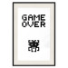 Poster Game Over - black and white composition with pixels and English text 116800 additionalThumb 18