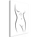Canvas Print Linear silhouette of a woman - a human figure in a black white color on a minimalist drawing in a Scandinavian style 117200 additionalThumb 2