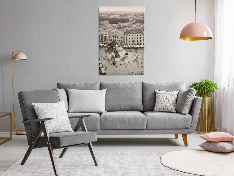 Canvas Print St. Adalbert - a symbol of the ancient city of Krakow in sepia 118100 additionalImage 3