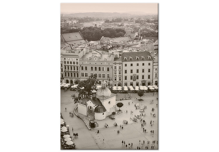Canvas Print St. Adalbert - a symbol of the ancient city of Krakow in sepia 118100