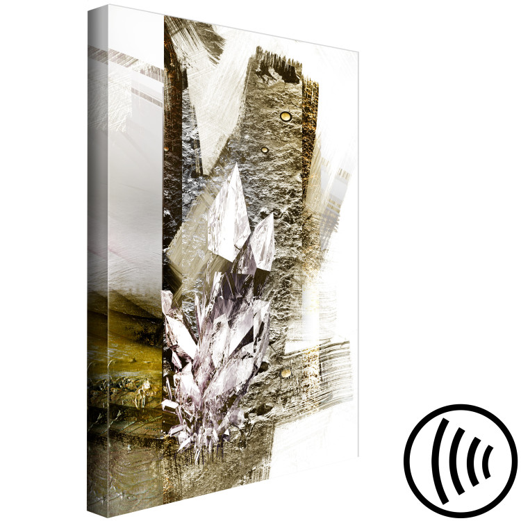 Canvas Art Print Dimension of Diamonds (1-part) - Abstraction on Textured Background 118300 additionalImage 6