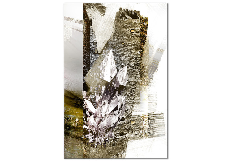 Canvas Art Print Dimension of Diamonds (1-part) - Abstraction on Textured Background 118300