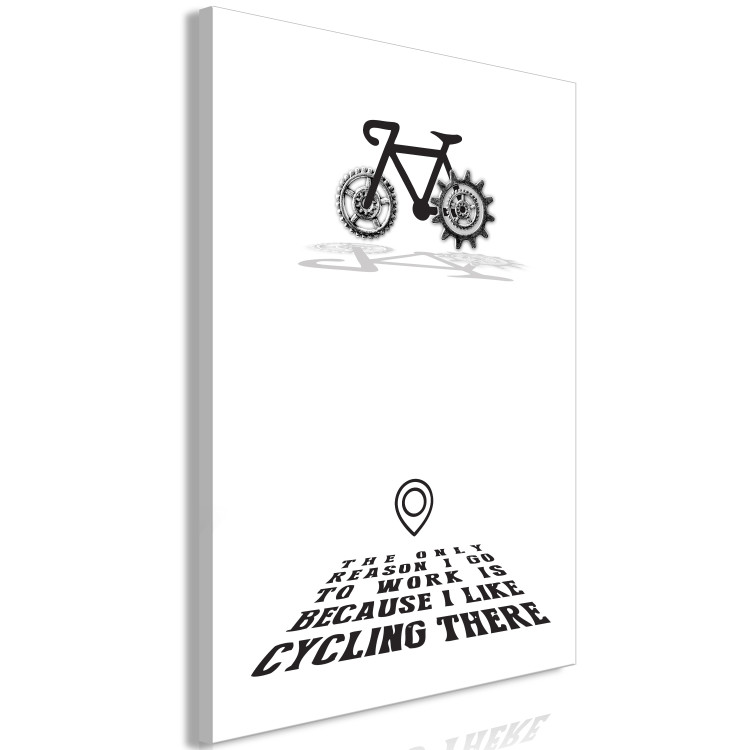Canvas Art Print Every reason is good - an inscription with the motive of cycling 122800 additionalImage 2
