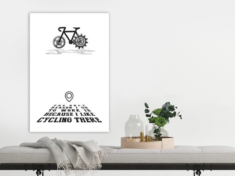 Canvas Art Print Every reason is good - an inscription with the motive of cycling 122800 additionalImage 3
