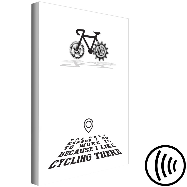 Canvas Art Print Every reason is good - an inscription with the motive of cycling 122800 additionalImage 6