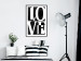 Poster Black and White Love - checkerboard pattern with black and white text 122900 additionalThumb 4