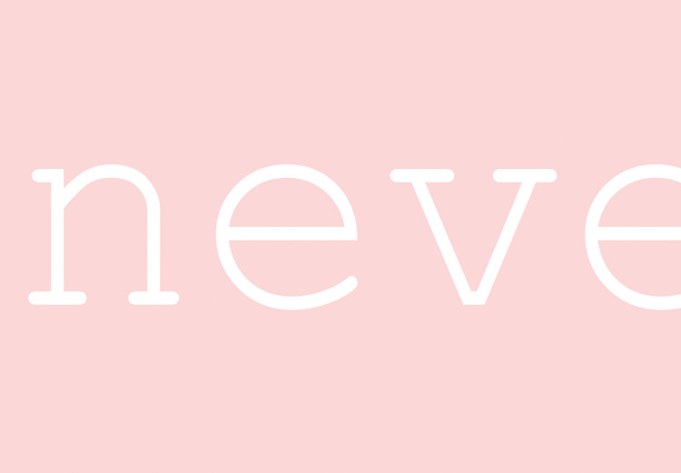 Wall Poster Now or Never - delicate English text on a pink background 123200 additionalImage 9