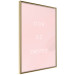 Wall Poster Now or Never - delicate English text on a pink background 123200 additionalThumb 12
