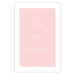 Wall Poster Now or Never - delicate English text on a pink background 123200 additionalThumb 15