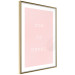 Wall Poster Now or Never - delicate English text on a pink background 123200 additionalThumb 6