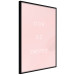 Wall Poster Now or Never - delicate English text on a pink background 123200 additionalThumb 10