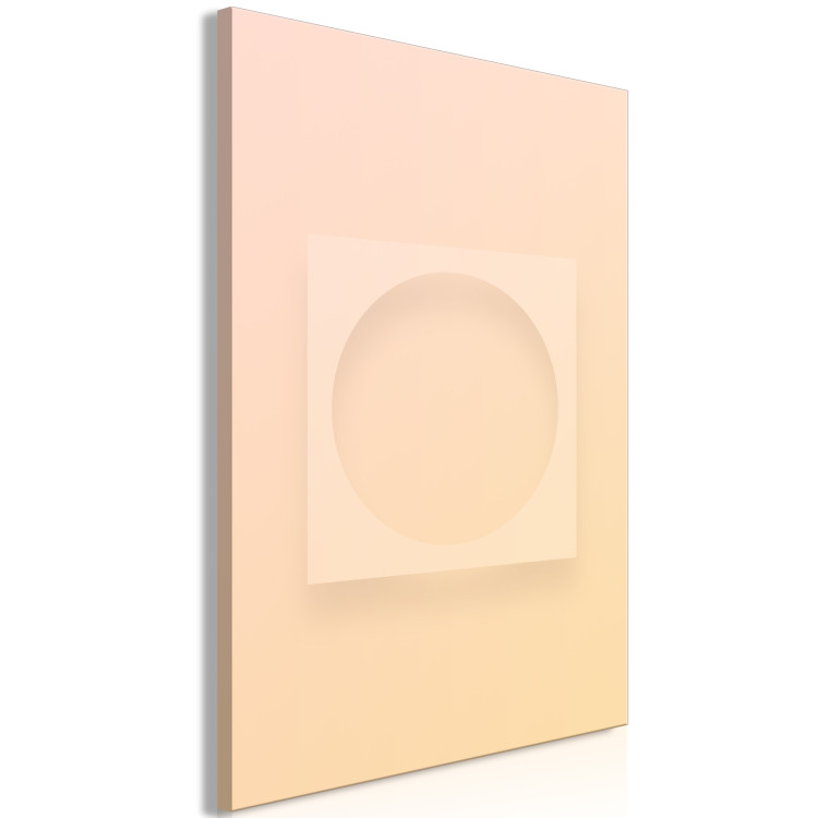Canvas Pastel geometry - an abstract composition with a circle and a square 123800 additionalImage 2