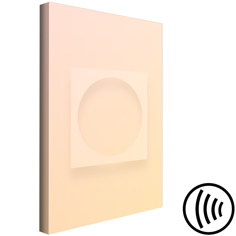 Canvas Pastel geometry - an abstract composition with a circle and a square 123800 additionalImage 6