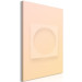 Canvas Pastel geometry - an abstract composition with a circle and a square 123800 additionalThumb 2