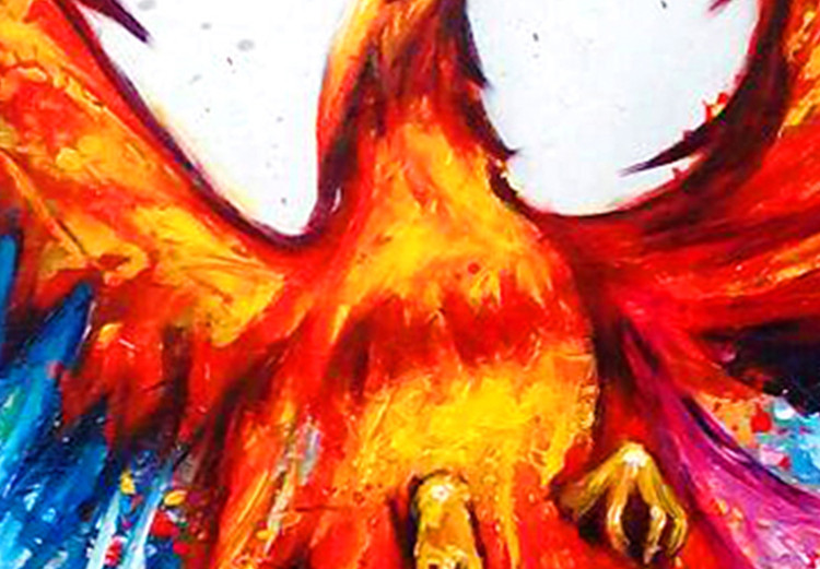 Canvas Birth of the Phoenix (1-part) vertical - exotic colorful bird 127200 additionalImage 5