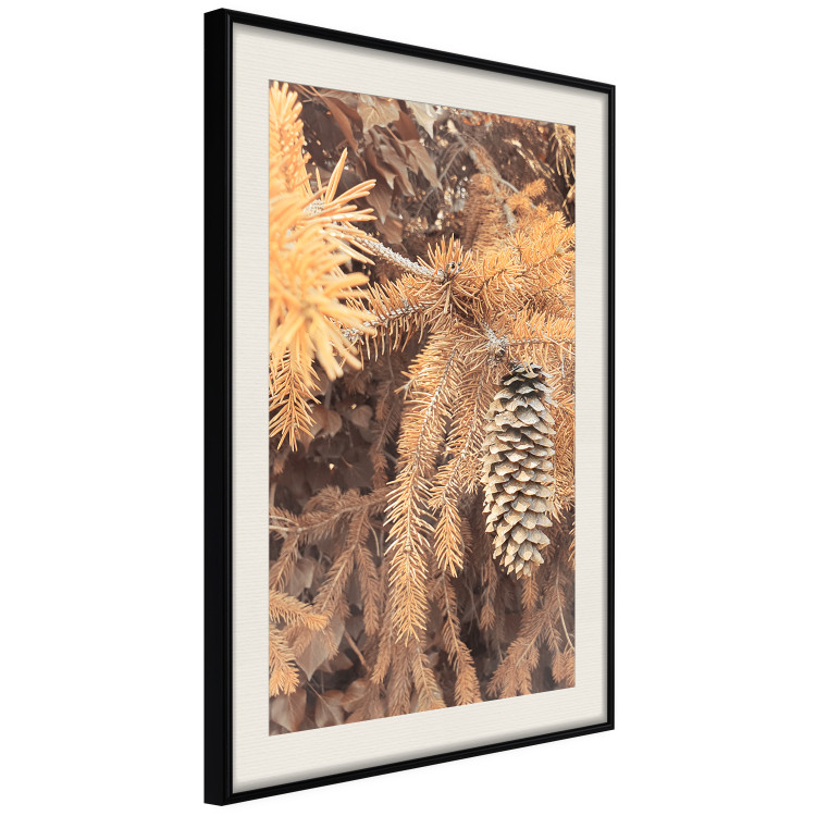 Poster Golden Cone - autumn composition of forest plants in brown hues 131800 additionalImage 2