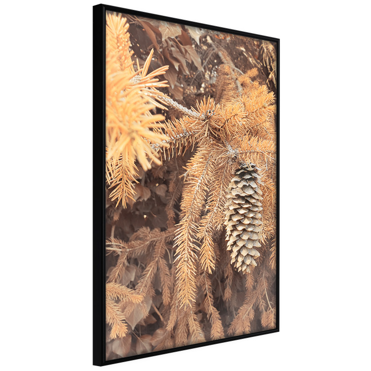 Poster Golden Cone - autumn composition of forest plants in brown hues 131800 additionalImage 11