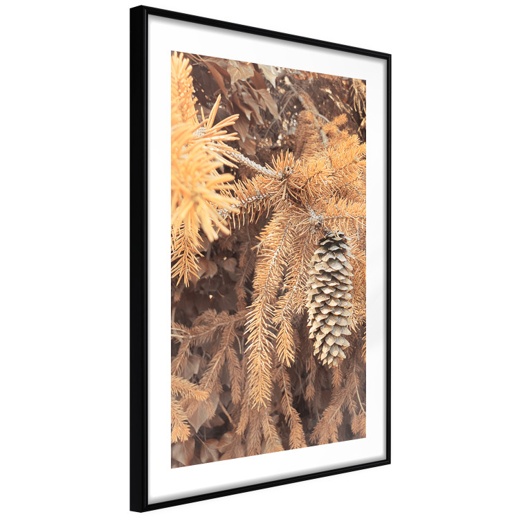 Poster Golden Cone - autumn composition of forest plants in brown hues 131800 additionalImage 6