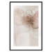 Wall Poster Tangled in Dreams - line art of a couple kissing on an abstract background 132200 additionalThumb 15