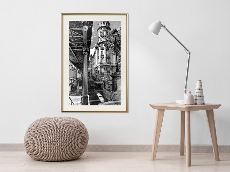 Wall Poster View of Bir-Hakeim - black and white city architecture with columns 132300 additionalImage 22