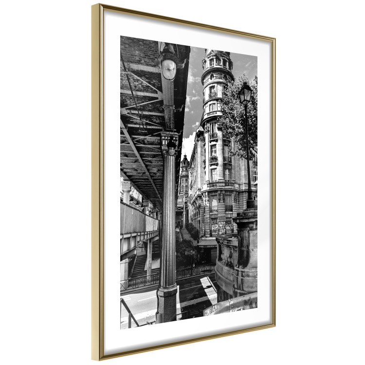 Wall Poster View of Bir-Hakeim - black and white city architecture with columns 132300 additionalImage 9