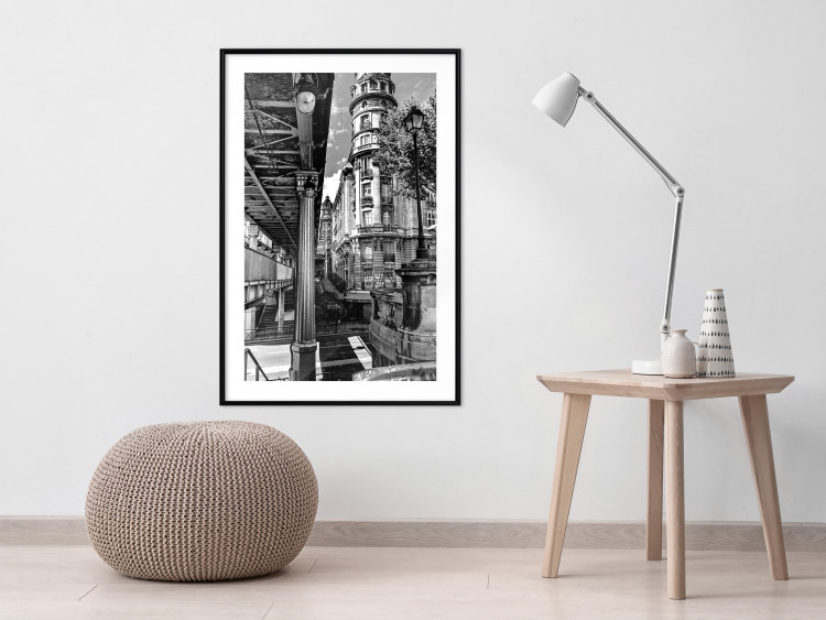 Wall Poster View of Bir-Hakeim - black and white city architecture with columns 132300 additionalImage 23