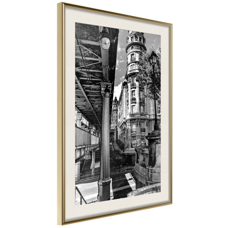 Wall Poster View of Bir-Hakeim - black and white city architecture with columns 132300 additionalImage 3