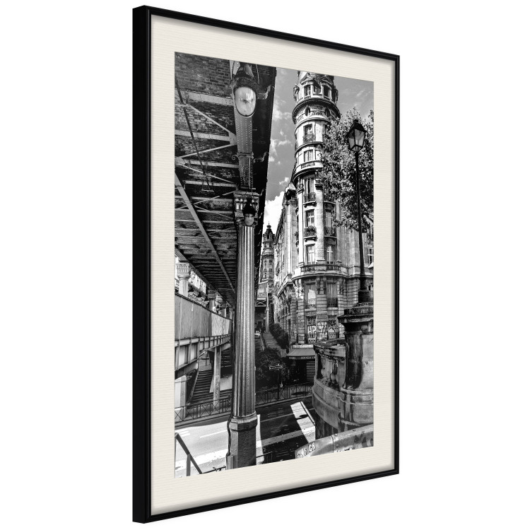 Wall Poster View of Bir-Hakeim - black and white city architecture with columns 132300 additionalImage 2