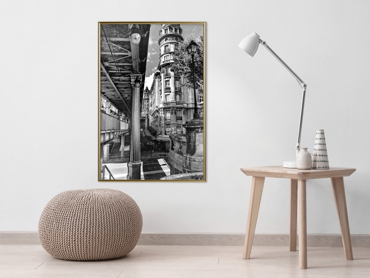 Wall Poster View of Bir-Hakeim - black and white city architecture with columns 132300 additionalImage 5